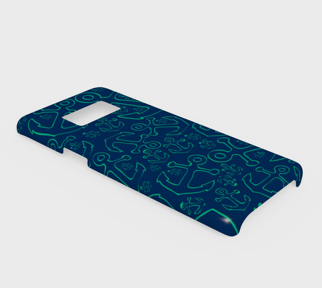 Anchor Dream - Green on Navy preview #2
