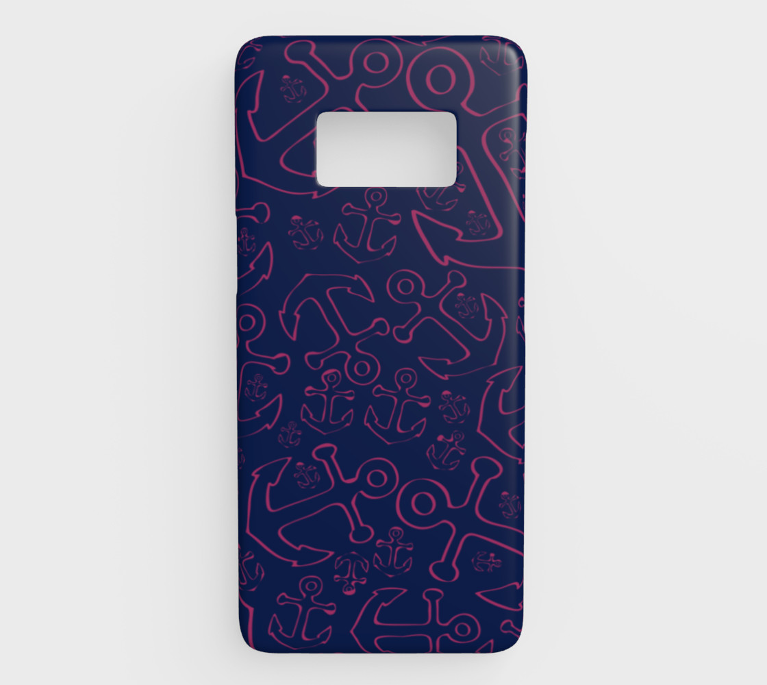 Anchor Dream - Pink On Navy preview #1