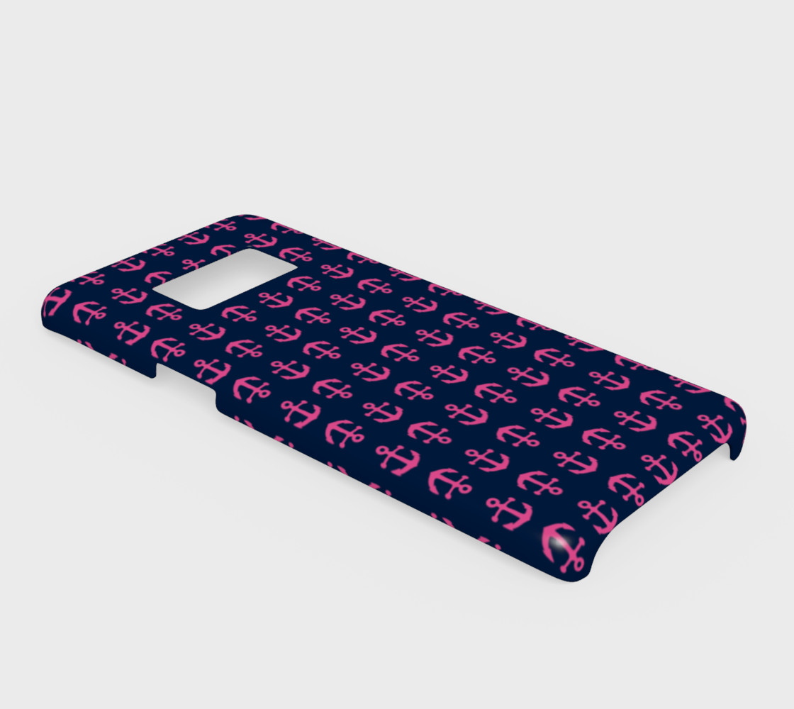 Anchor Toss - Pink on Navy preview #2