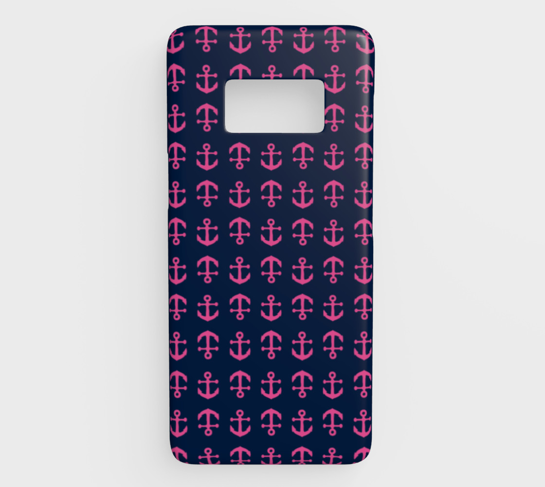 Anchor Toss - Pink on Navy preview #1