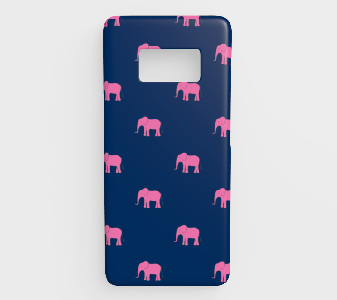 Elephant - Pink on Navy preview #1