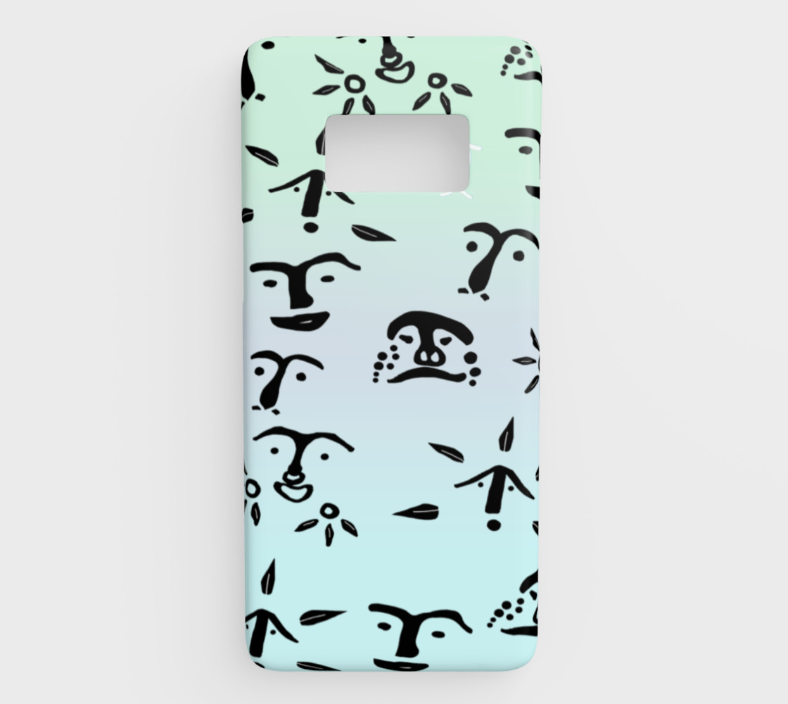 Blue green petroglyphs Galaxy S8 preview #1