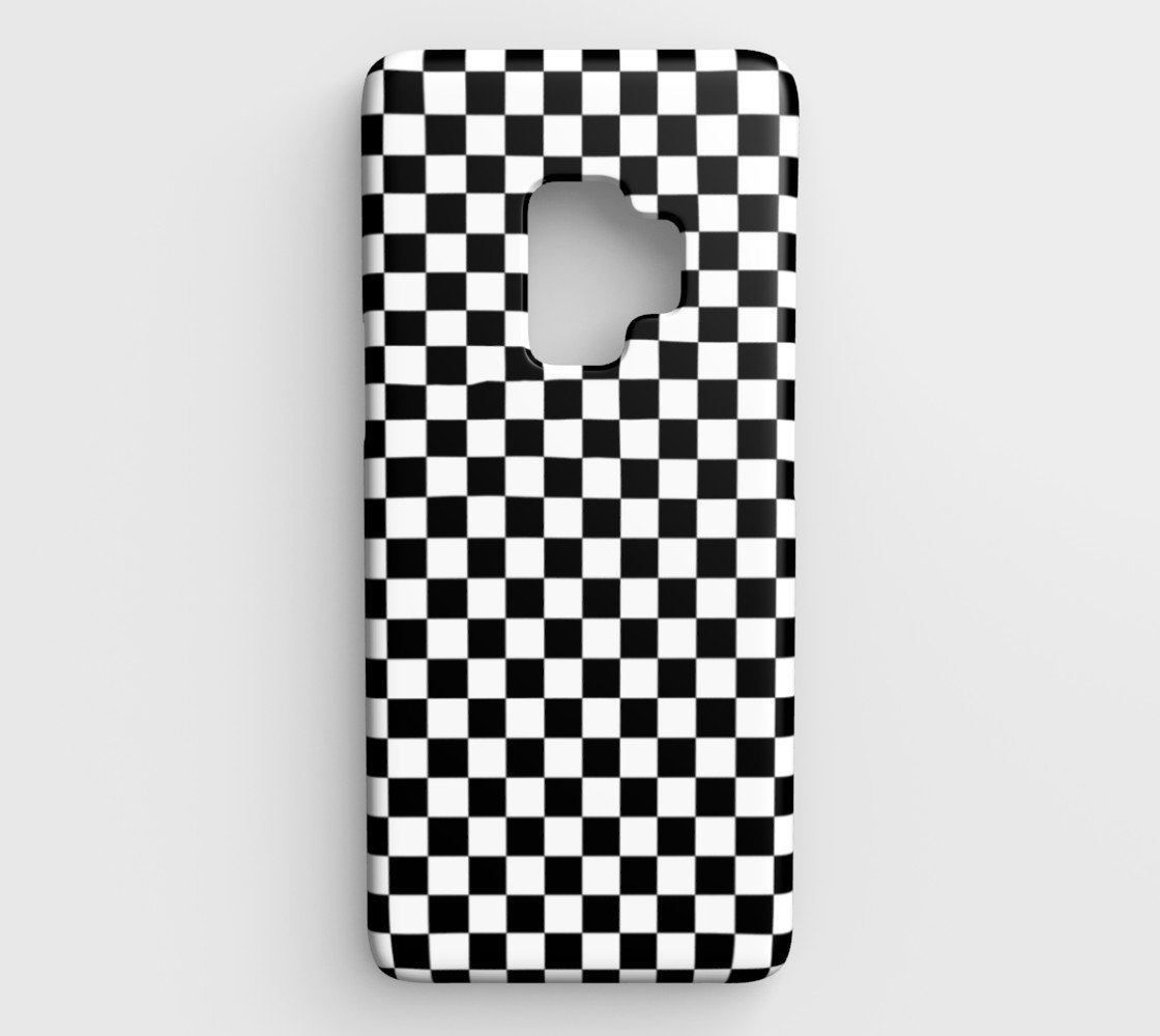 Black White Checker Board Pattern Samsung Galaxy S9 Case Galaxy