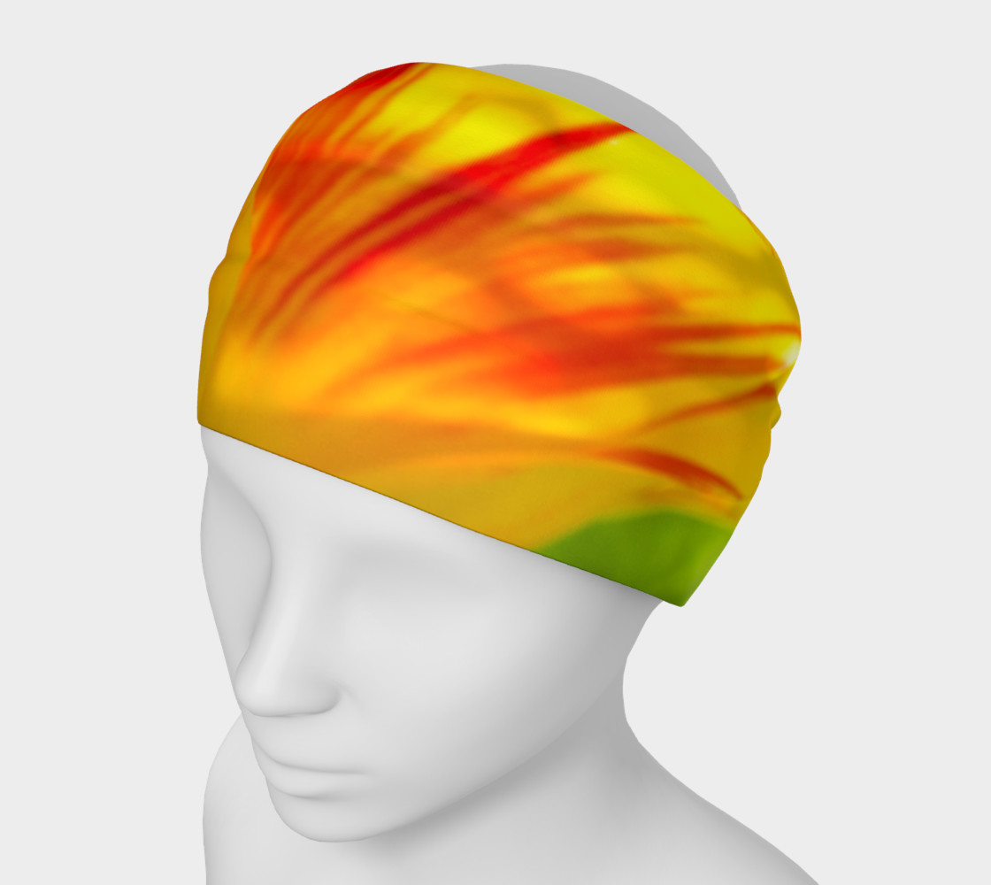 Yellow and Red Tulip Headband 3D preview