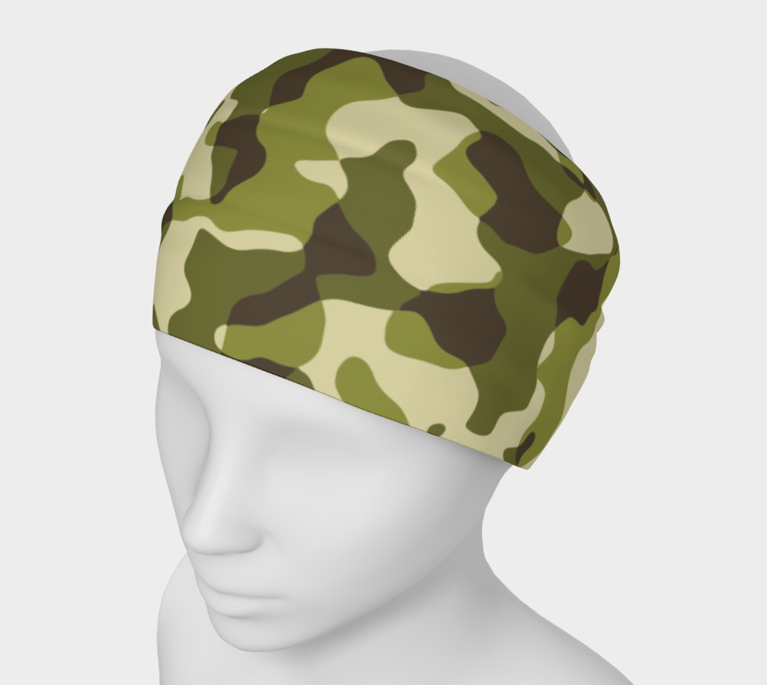 Green Camouflage Headband 3D preview
