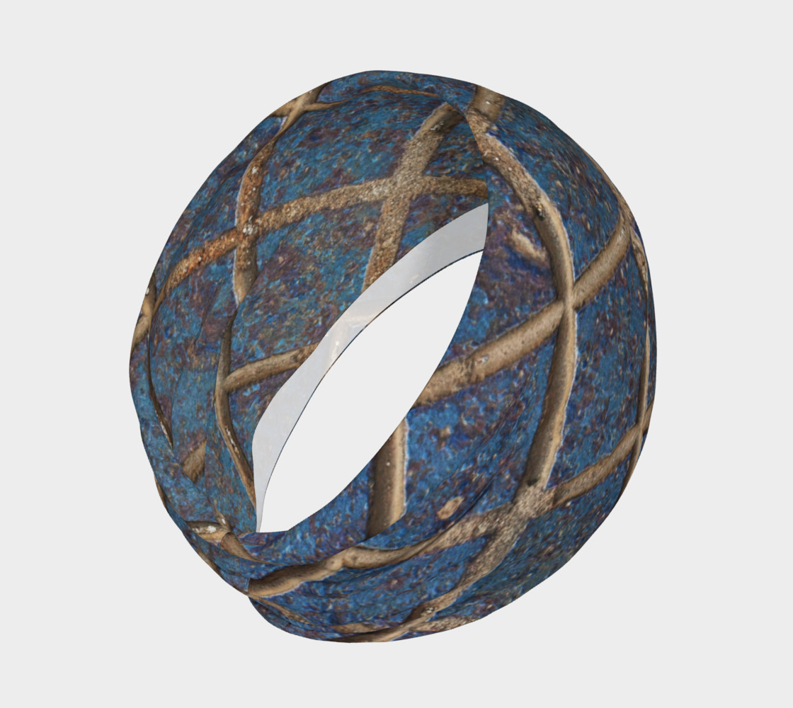 Grooved Blue Steel Pattern Headband preview #2