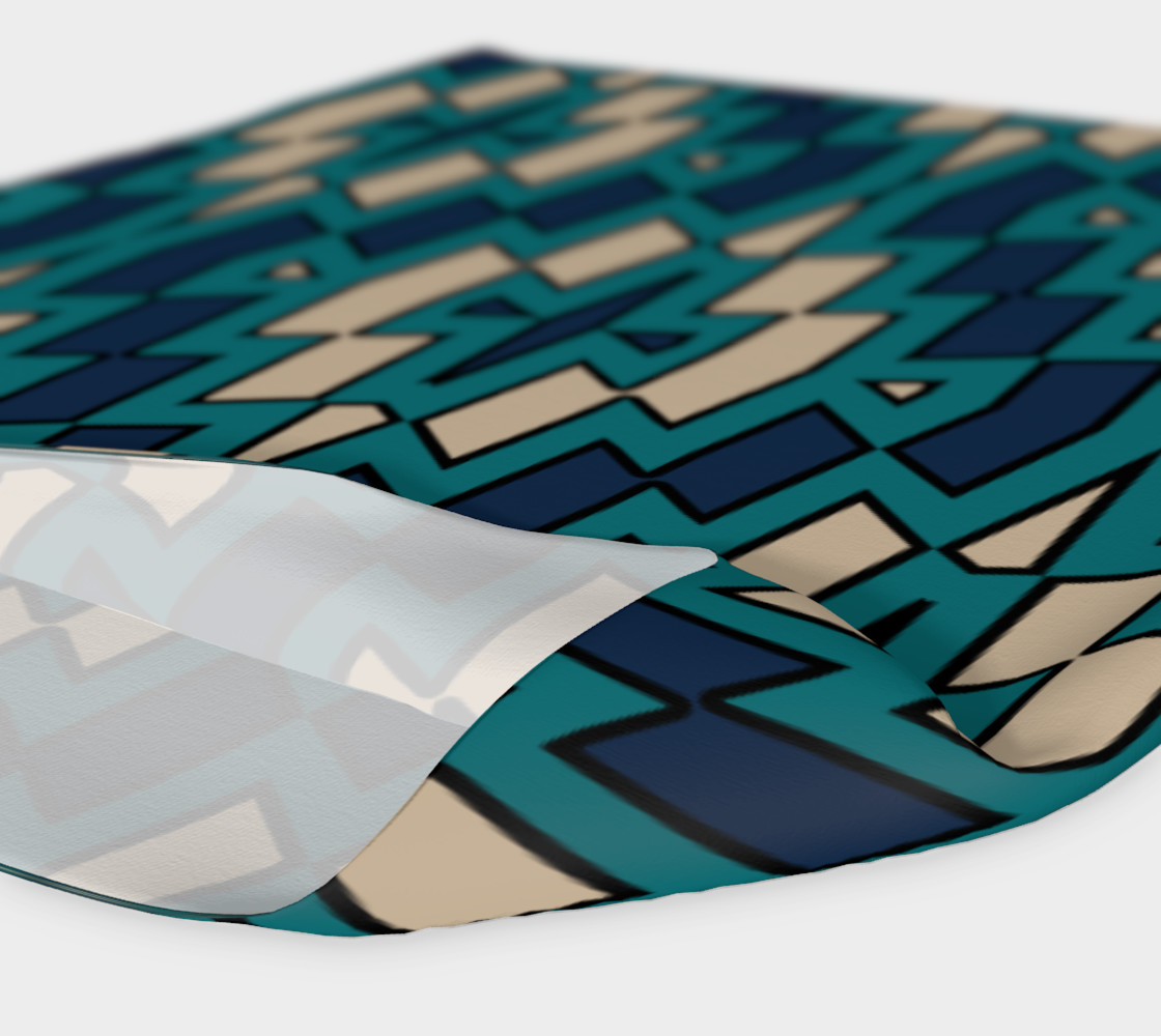 Tribal Diamond Pattern in Navy, Teal and Tan preview #4