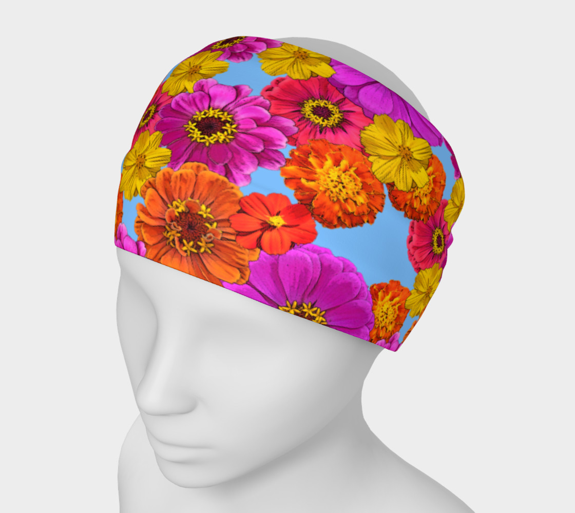 Colorful Flowers on Sky Blue preview #1