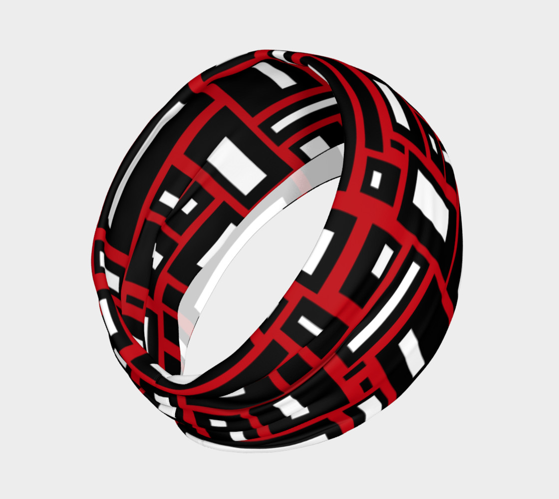 Simple Geometric in Black, White and Red 1 preview #2
