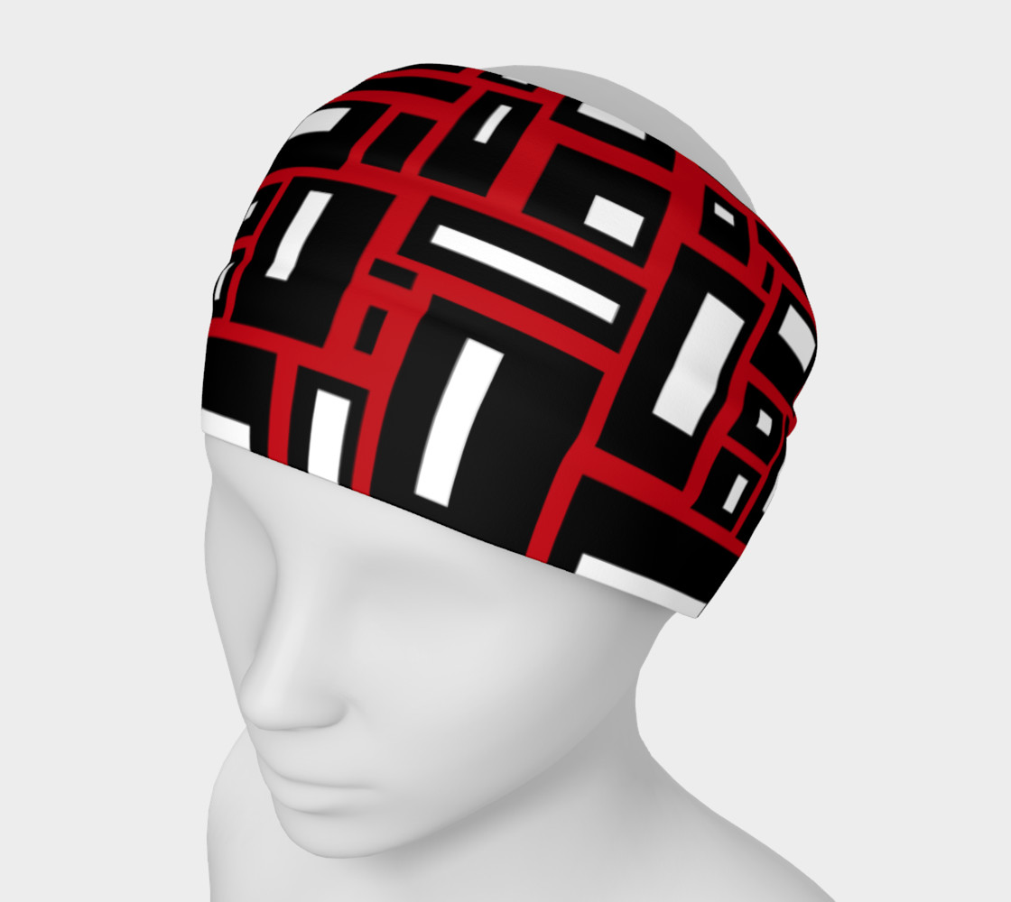 Simple Geometric in Black, White and Red 1 preview #1