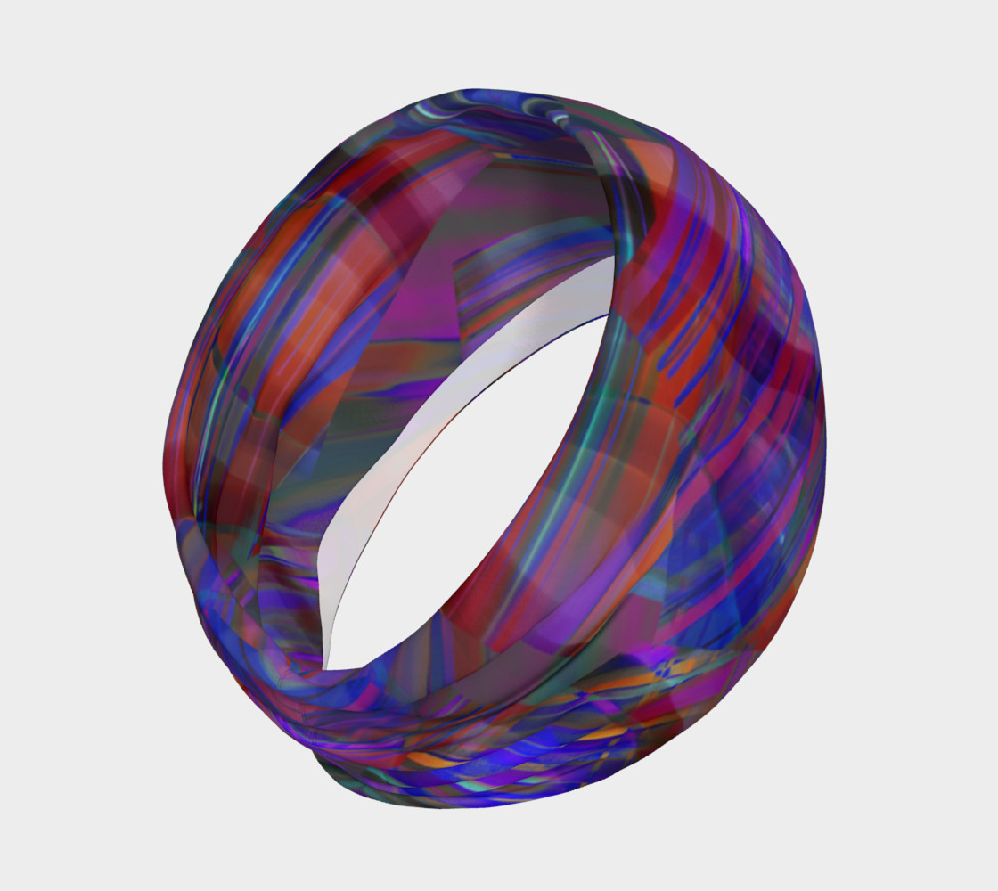 Tartan Cliffs Blues and Reds Headband preview #2