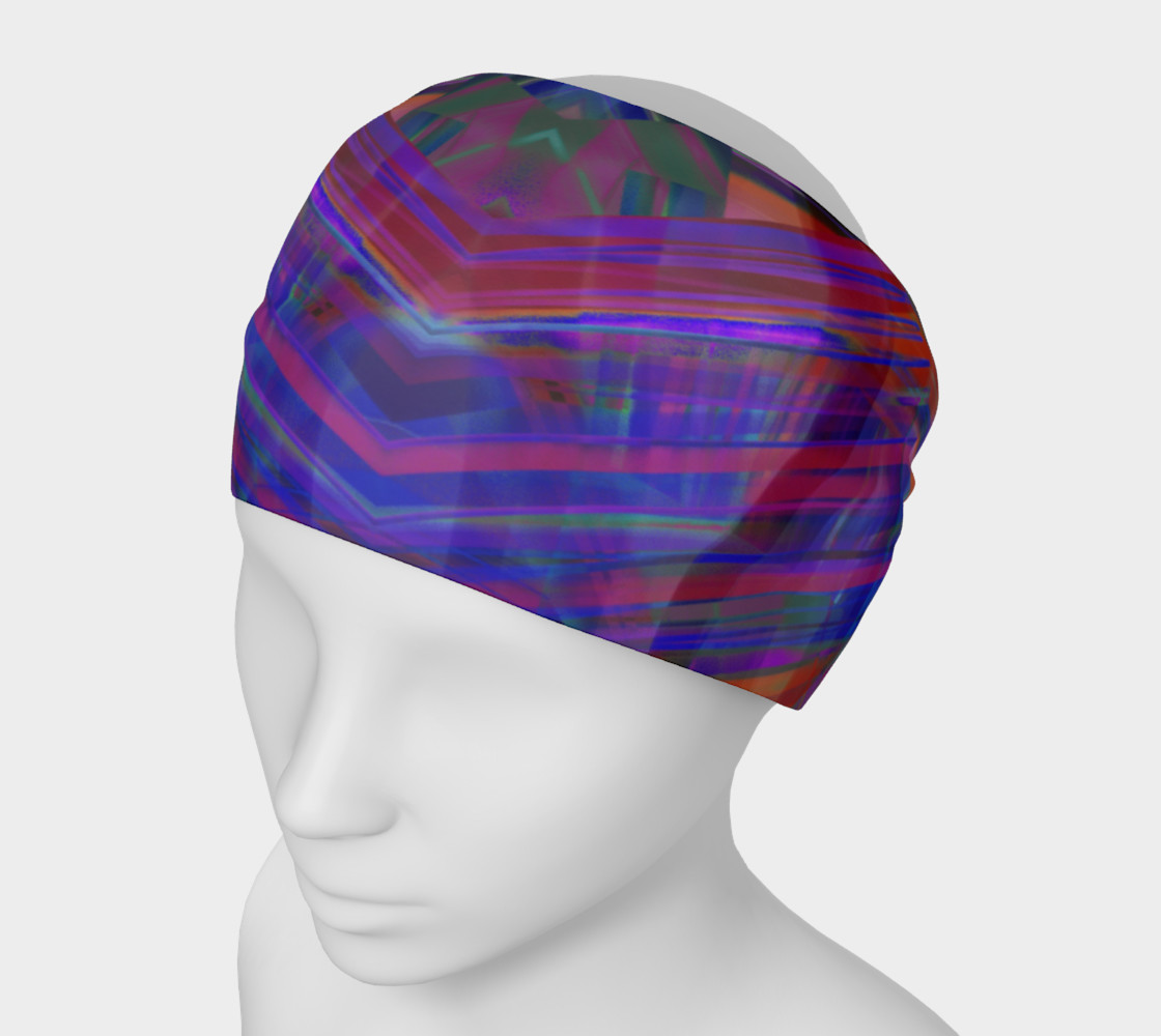 Tartan Cliffs Blues and Reds Headband preview #1