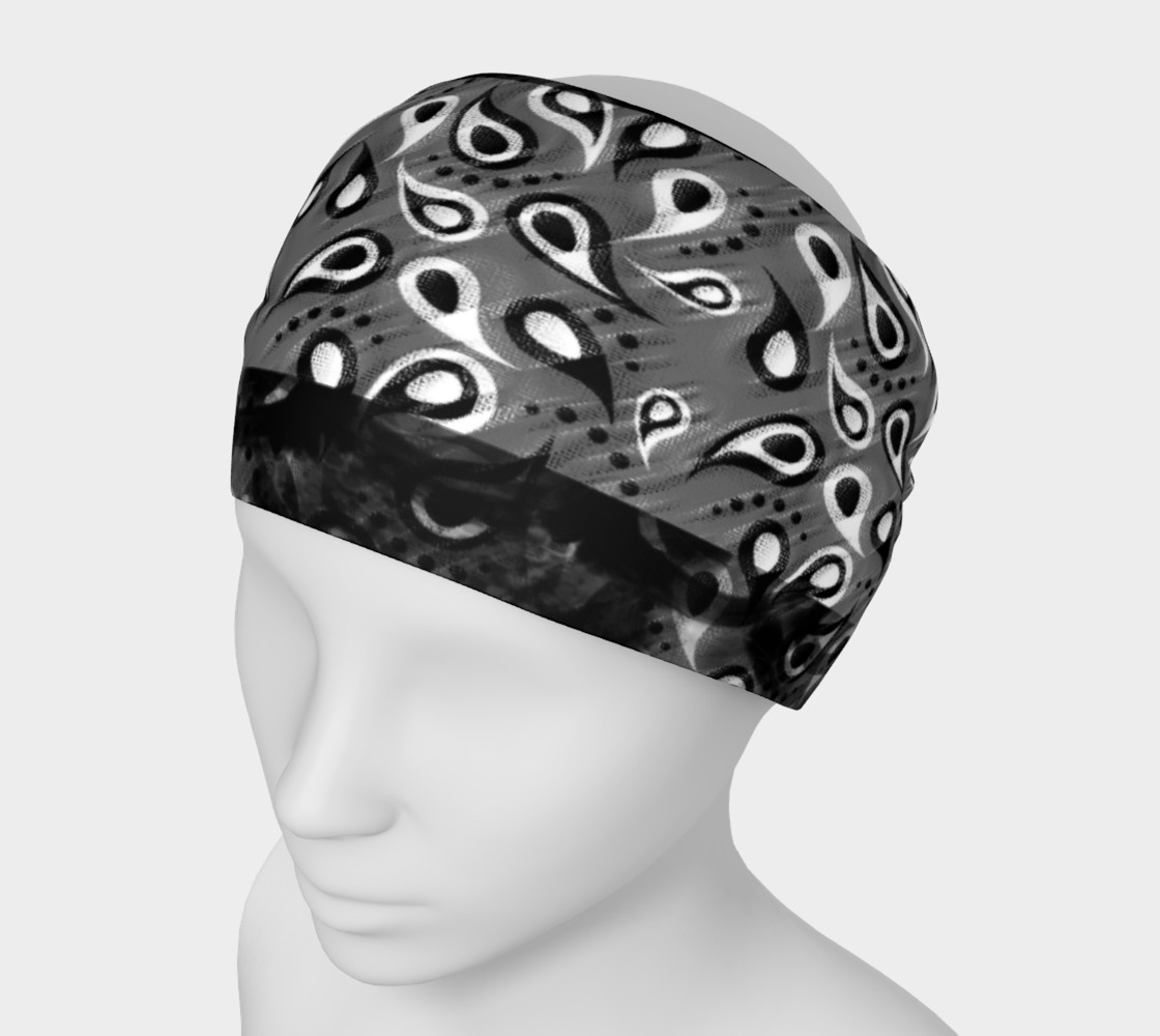 Bittermelon Paisley Headband in Black preview #1