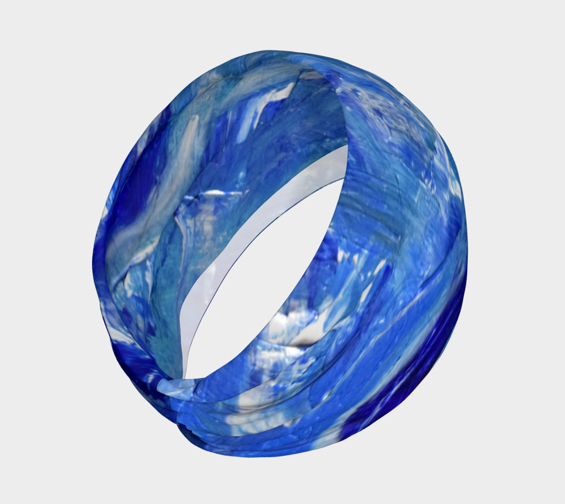 Headband or Scarf: Shimmer Waves Swooshes Art by Janet Gervers preview #2