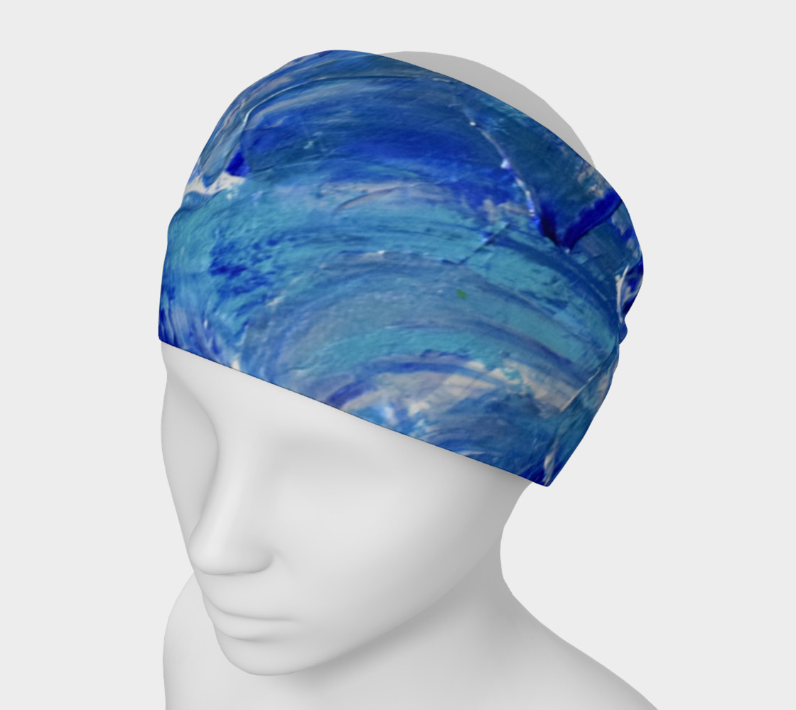 Headband or Scarf: Shimmer Waves Swooshes Art by Janet Gervers preview #1