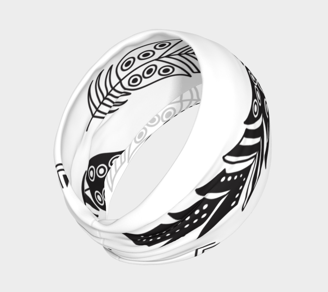 Black & White Feather Headband preview #2
