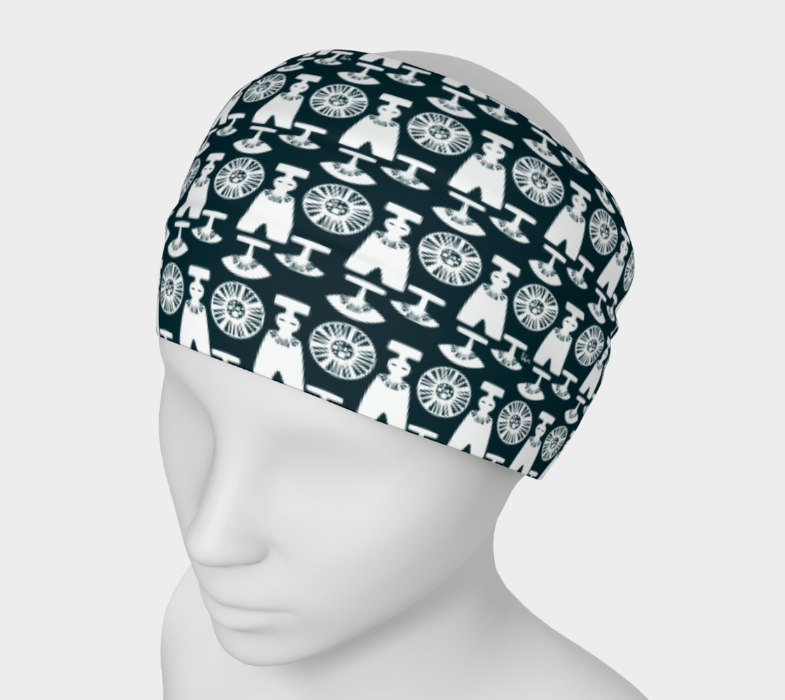Retro black winter inuit headband preview #1