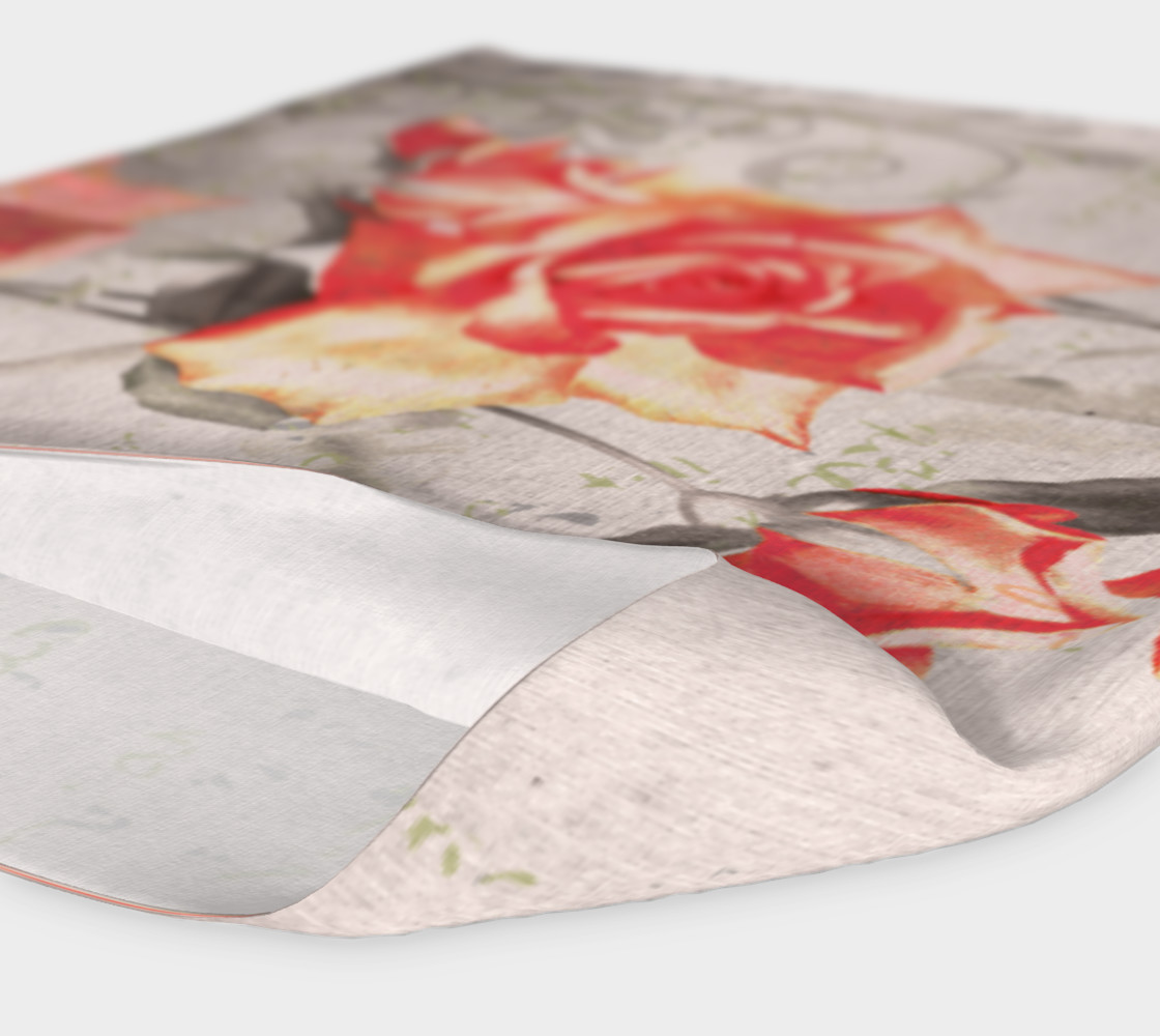 Vintage Red Grey Rose Floral Headband preview #4