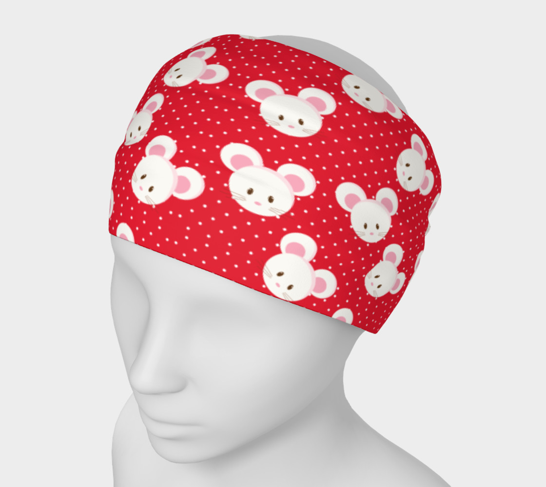 Red Polka Dot Mouse Headband preview #1