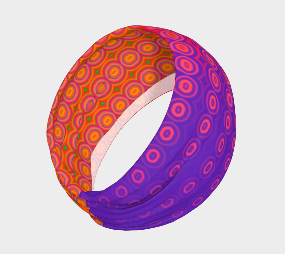 Purple and Orange Abstract Circles Pattern Retro thumbnail #3
