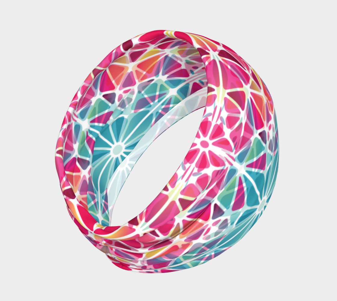 Pink and Blue Kaleidoscope Headband preview #2
