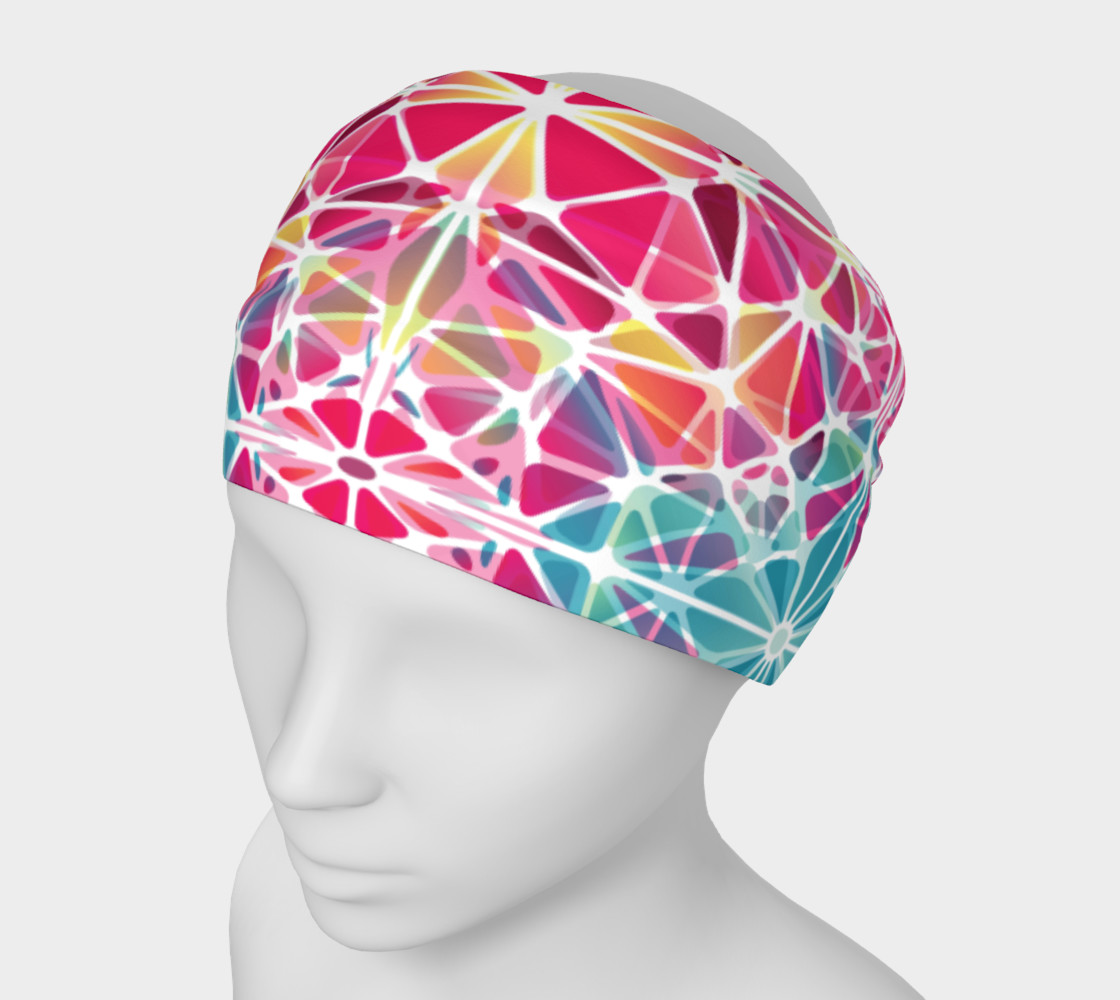Pink and Blue Kaleidoscope Headband preview #1