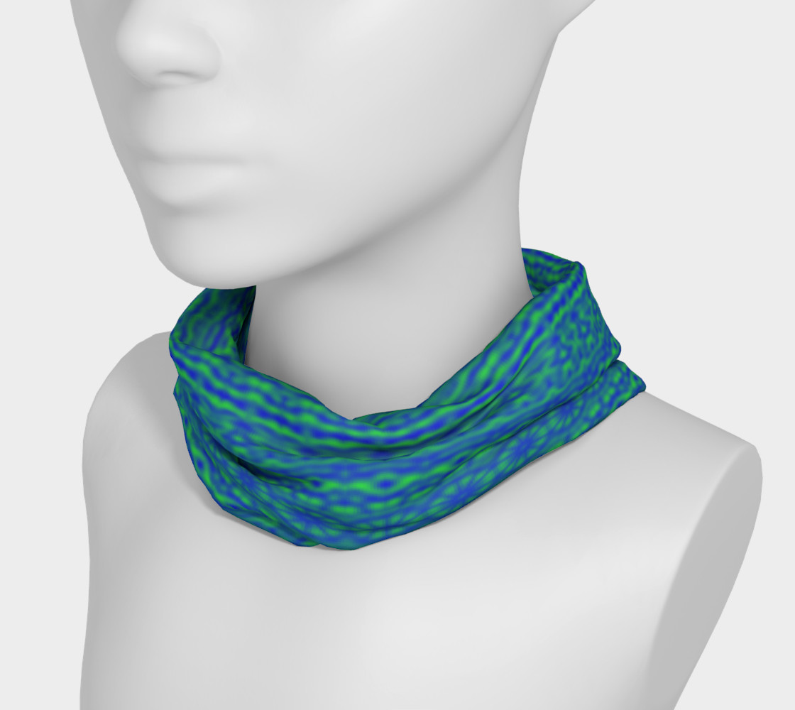 Blue and Green Abstract Damask preview #3