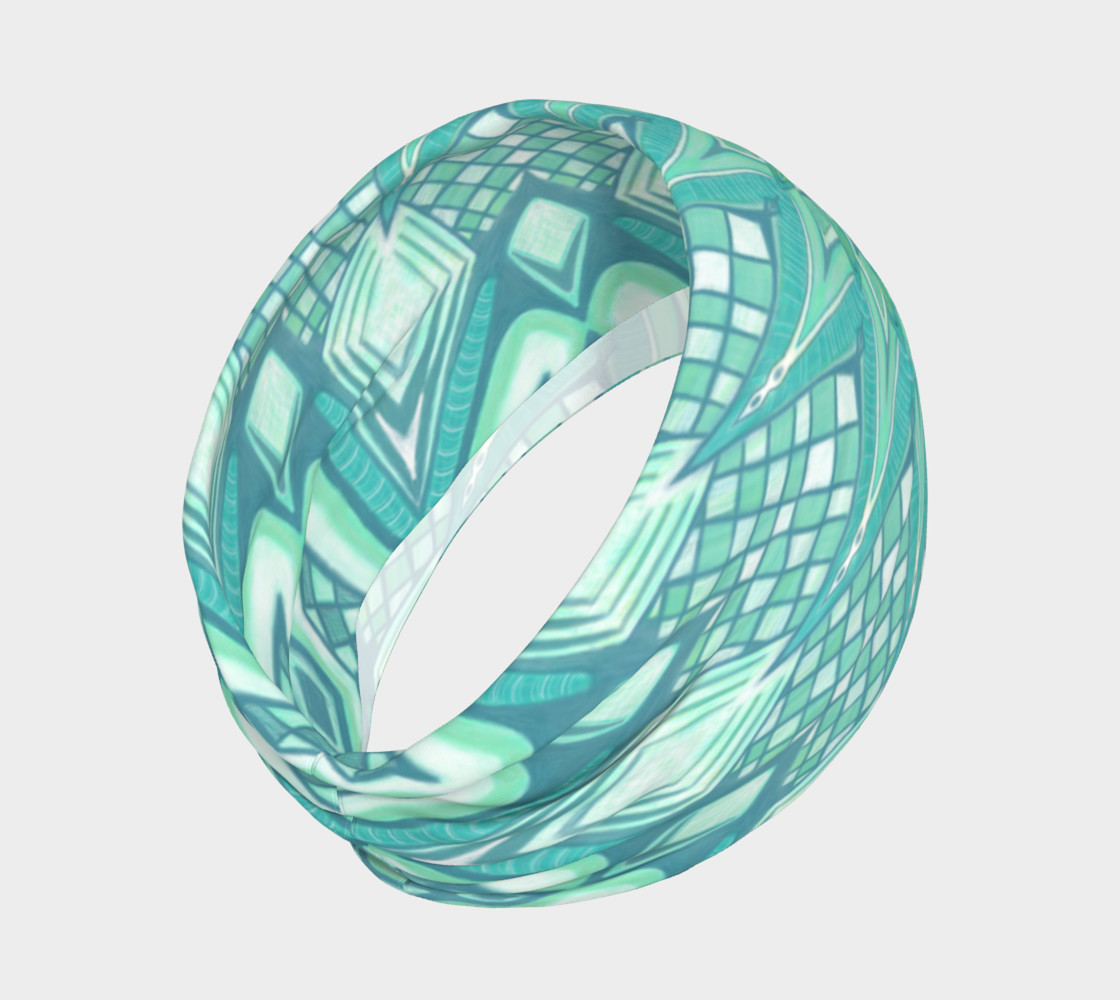 Aperçu de Burst Mandala Turquoise Headband #2