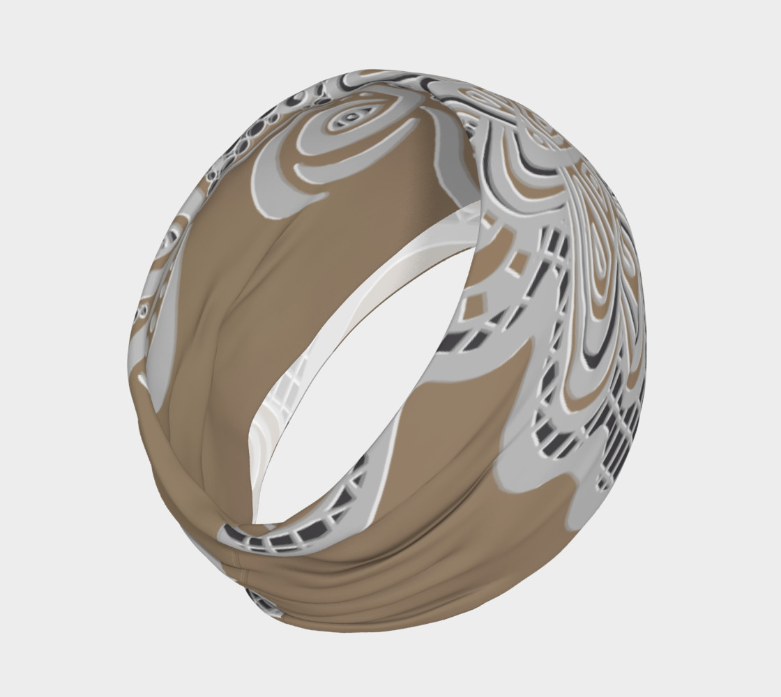 Aperçu de Just a Squiggle Here and There Taupe Headband #2