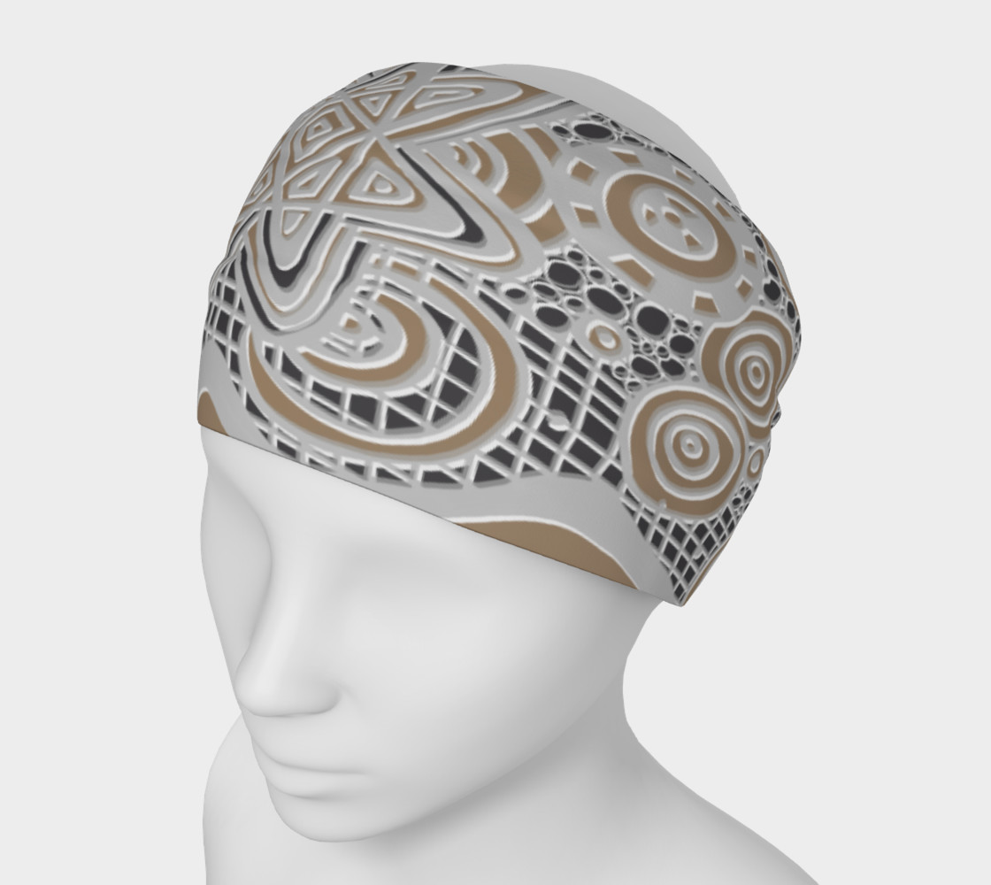 Aperçu de Just a Squiggle Here and There Taupe Headband #1