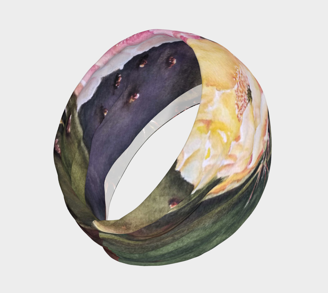 Yellow Pink Cactus Flowers HeadBand preview #2