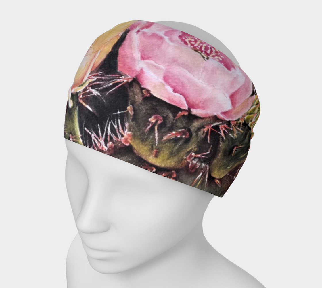 Yellow Pink Cactus Flowers HeadBand preview #1