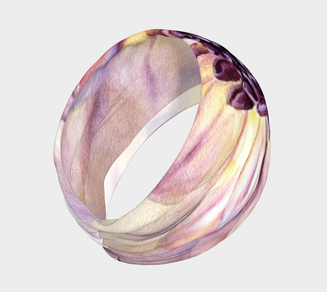 Purple Yellow Dahlia HeadBand preview #2