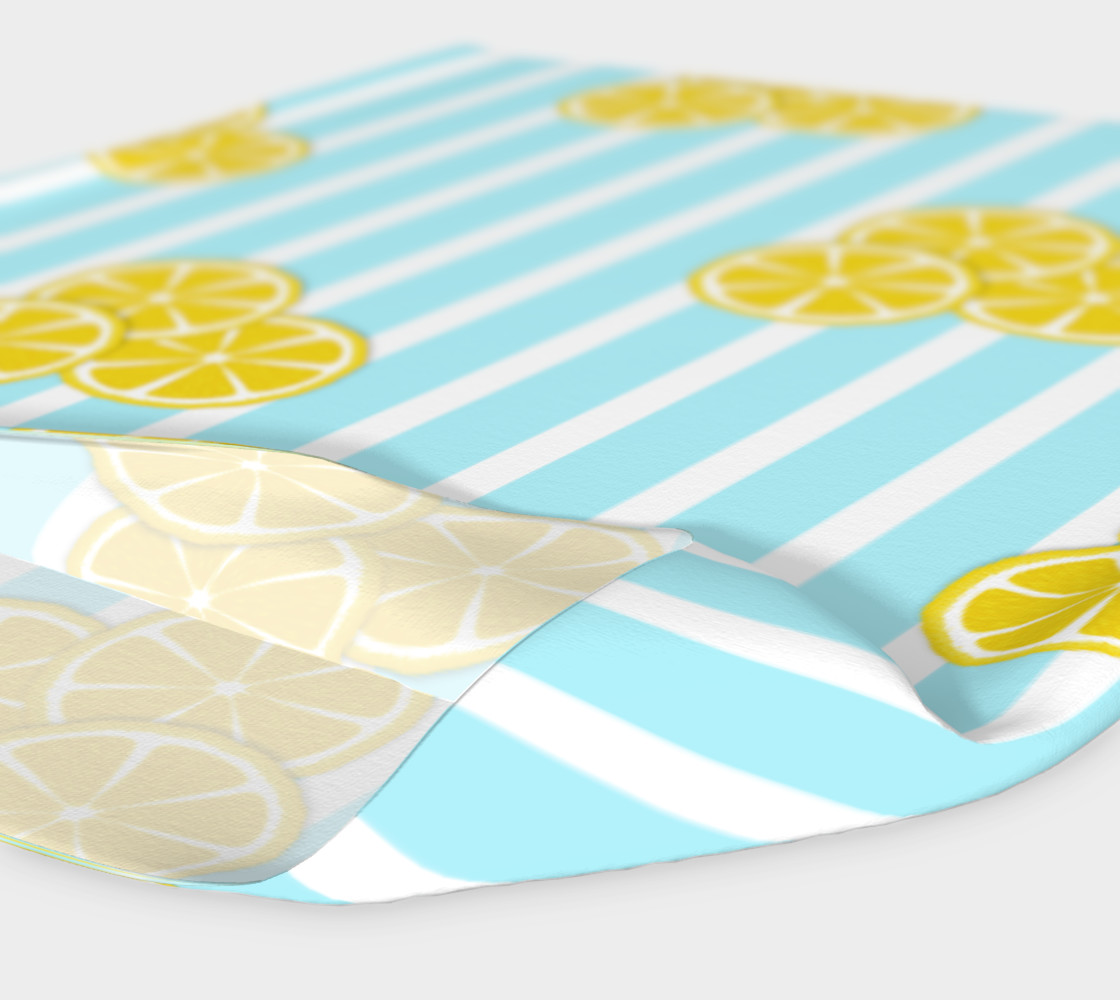 Lemon Slices on Light Blue Stripes preview #4