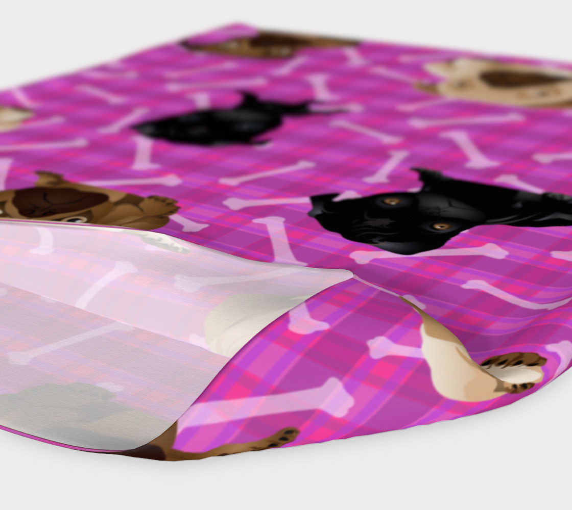 Bright Pink Pug Headband preview #4