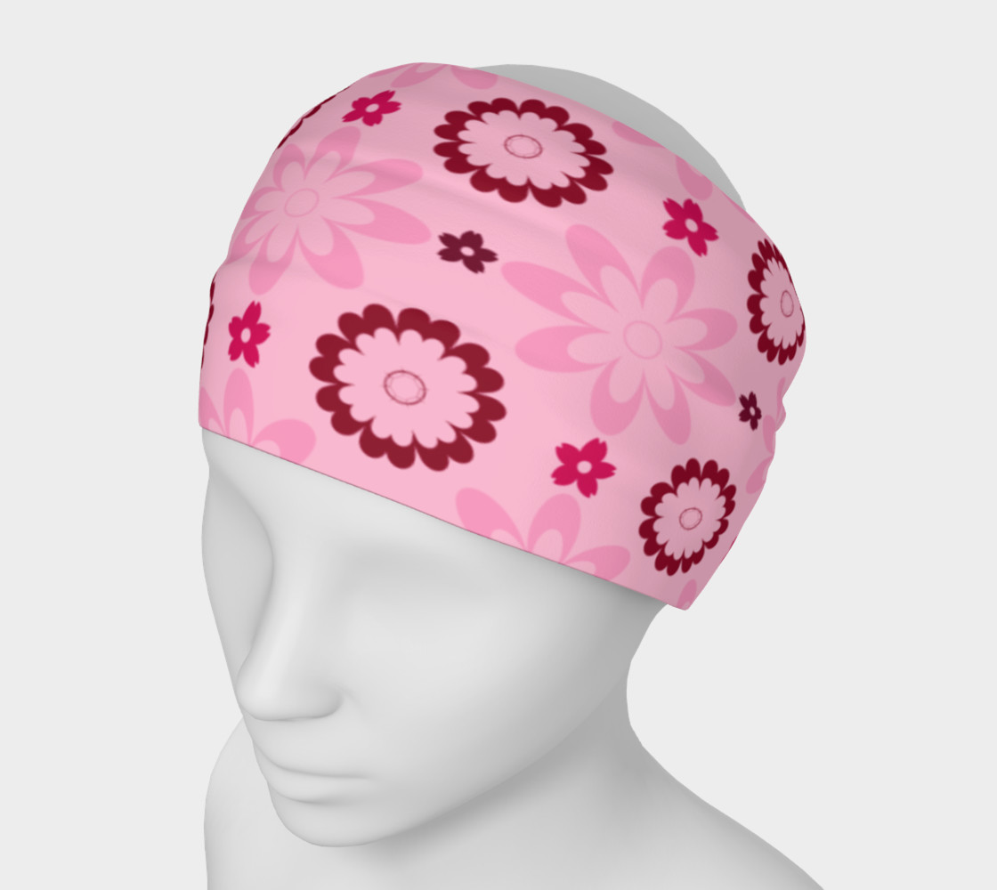 Aperçu 3D de Pink Flower Delight Headband