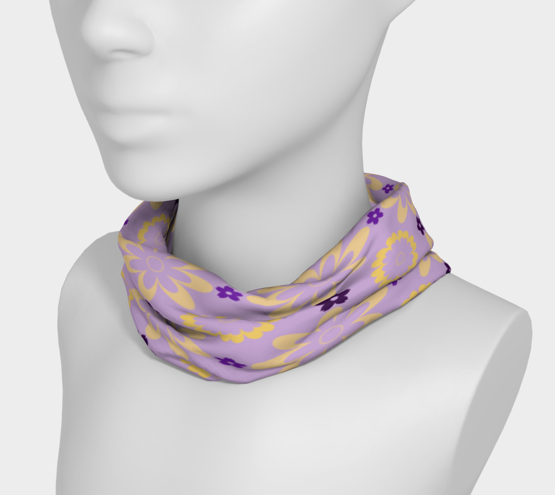 Aperçu de Orange and Purple Flower Clash Headband #3