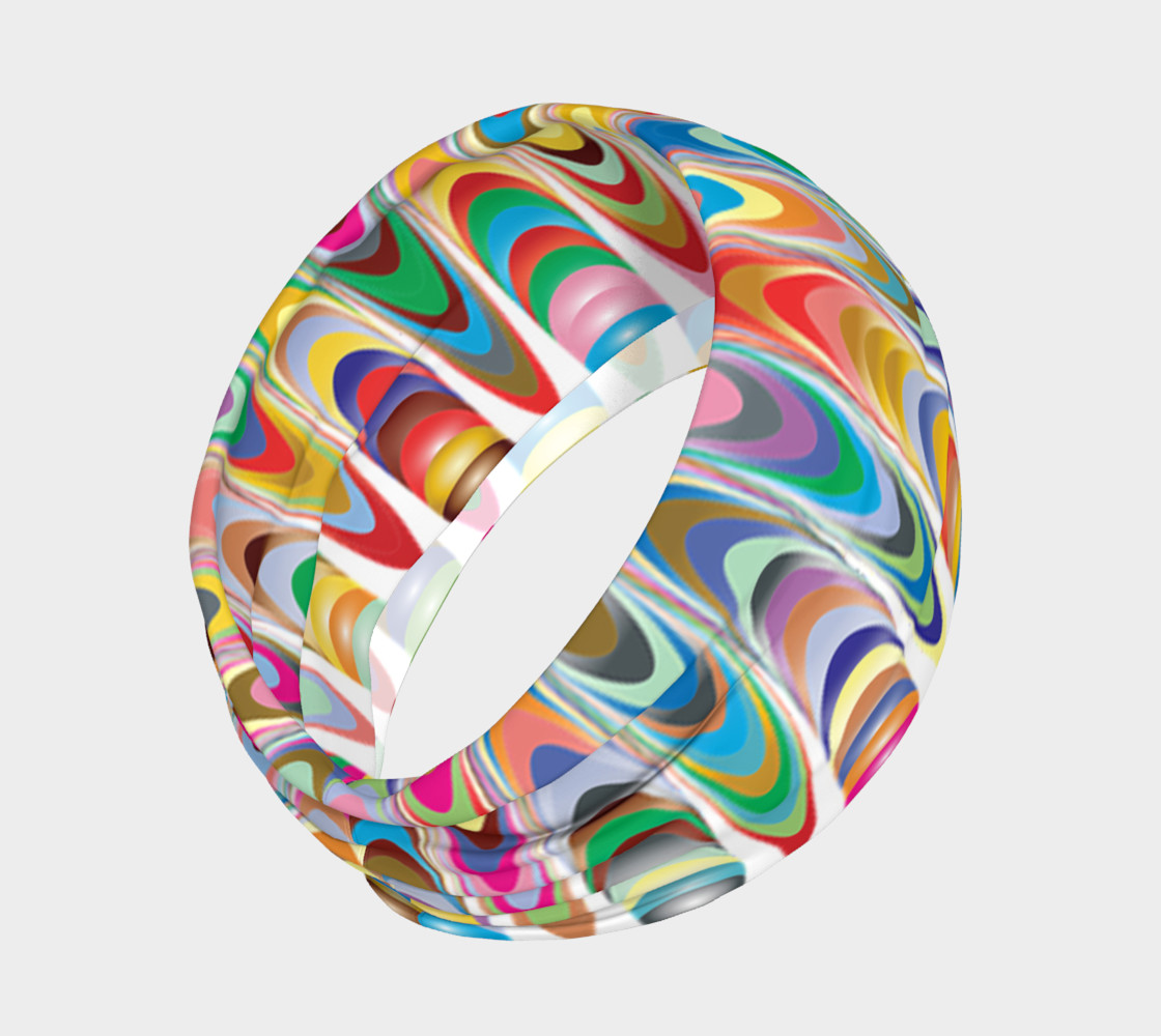 Funky rainbow swirls headband preview #2