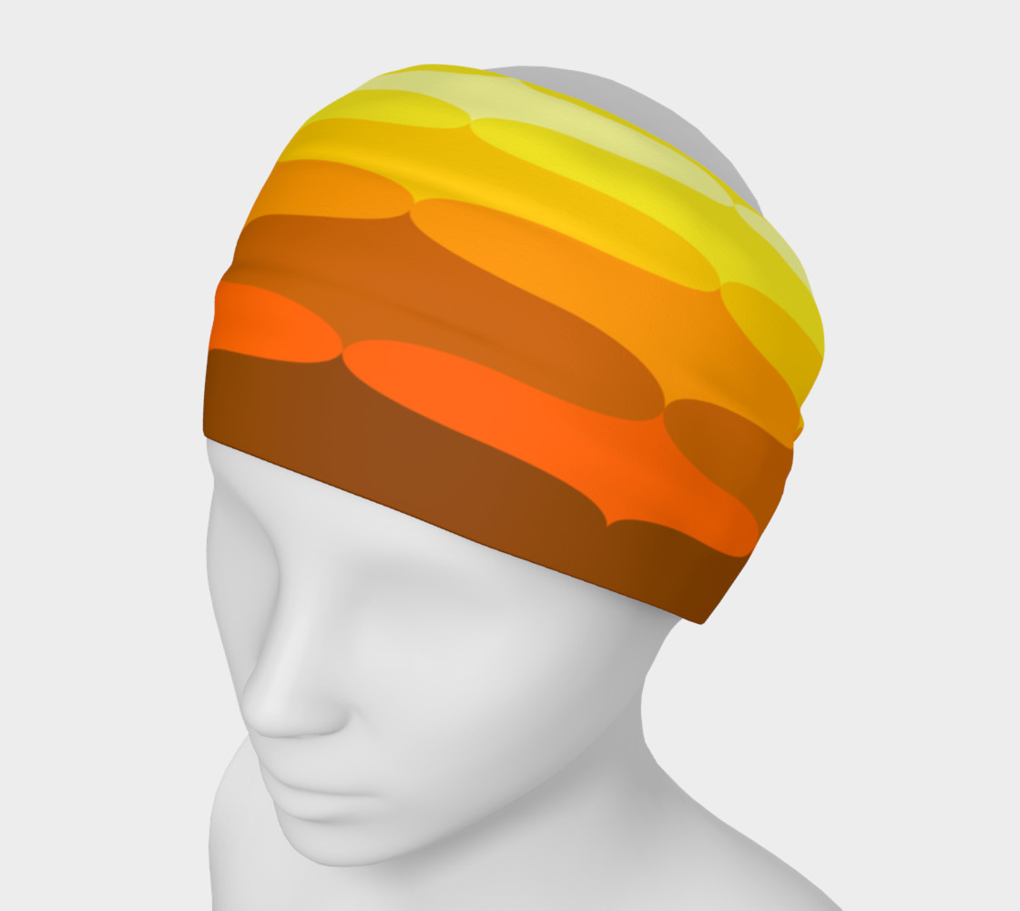 retro orange and browns headband preview #1