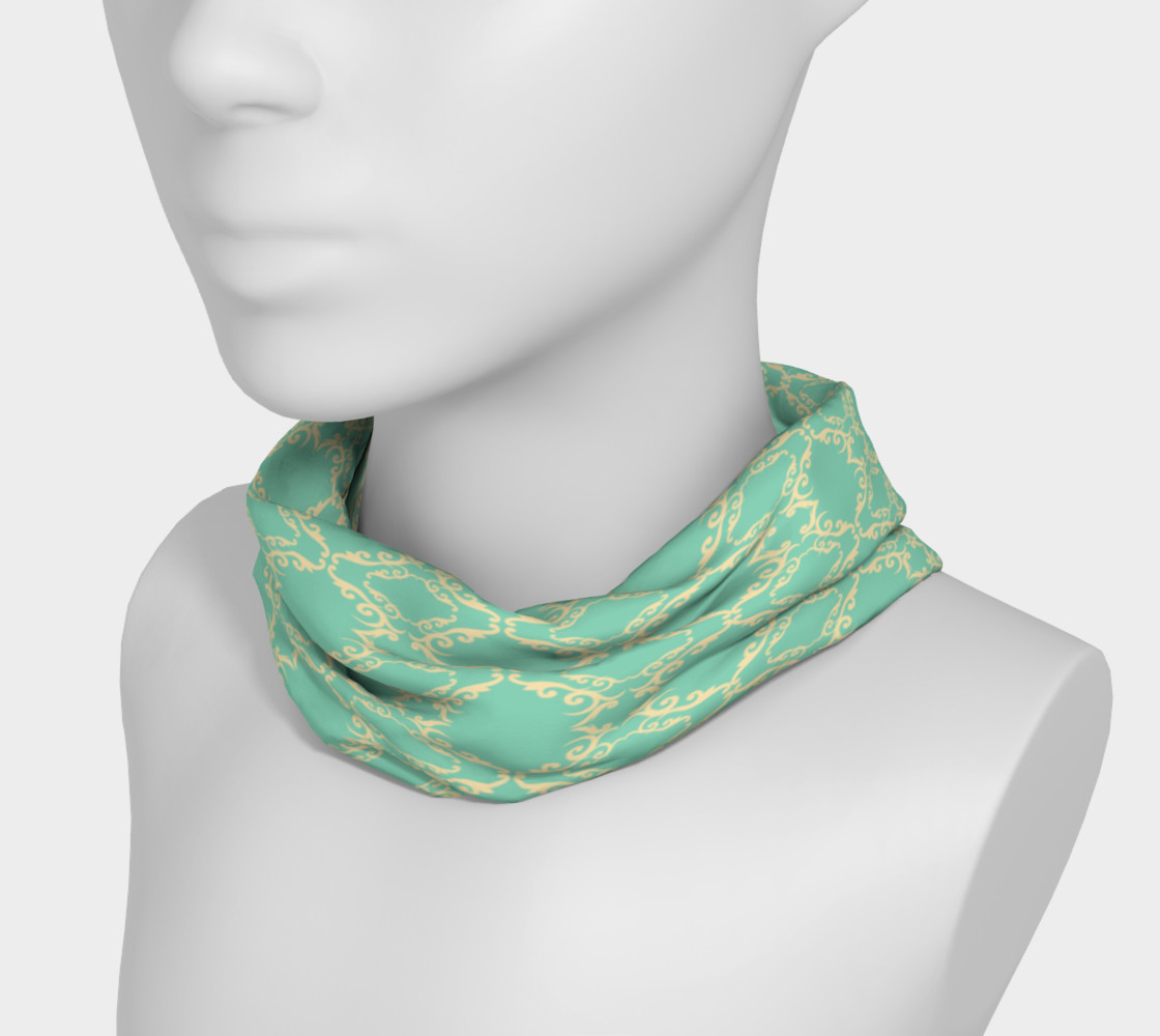 Teal and cream vintage head band preview #3