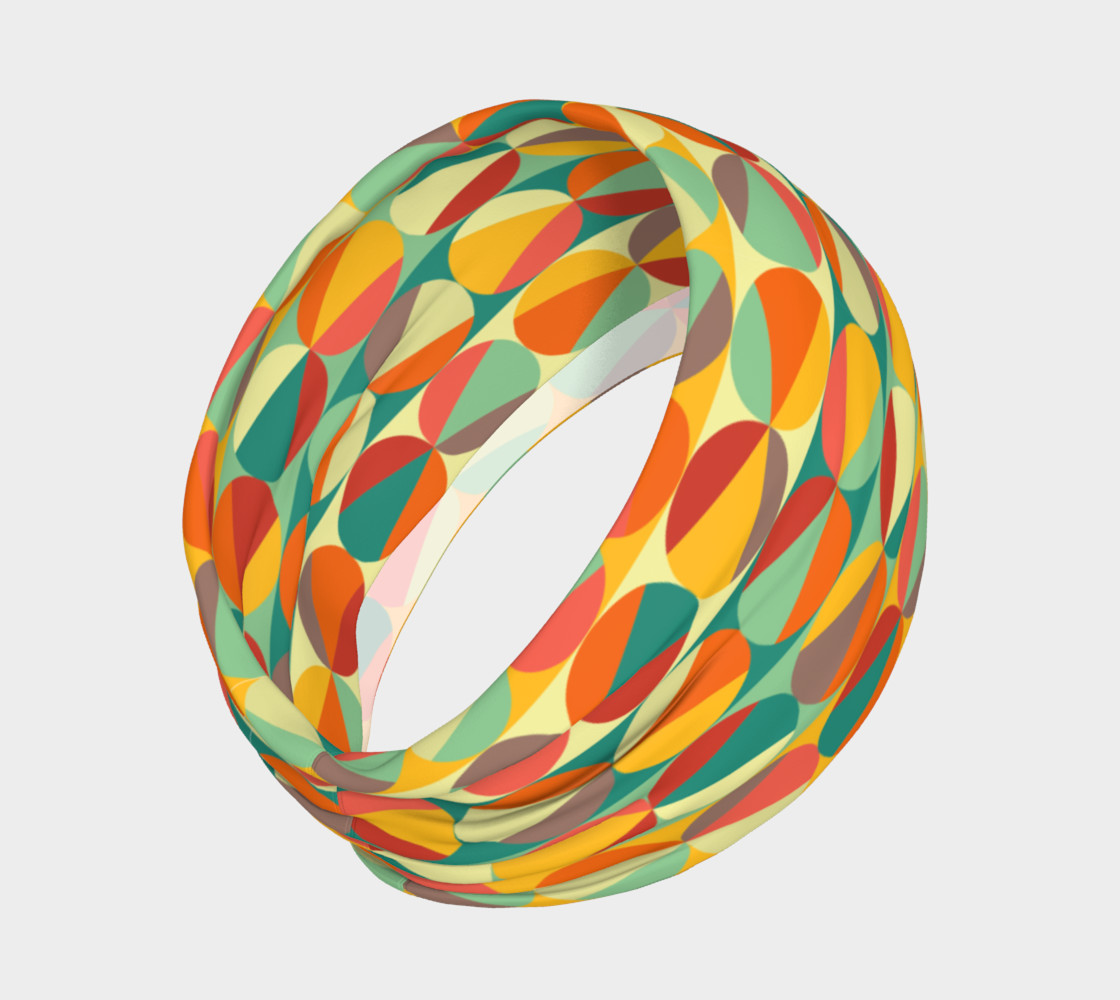 Retro geometric pattern headband preview #2