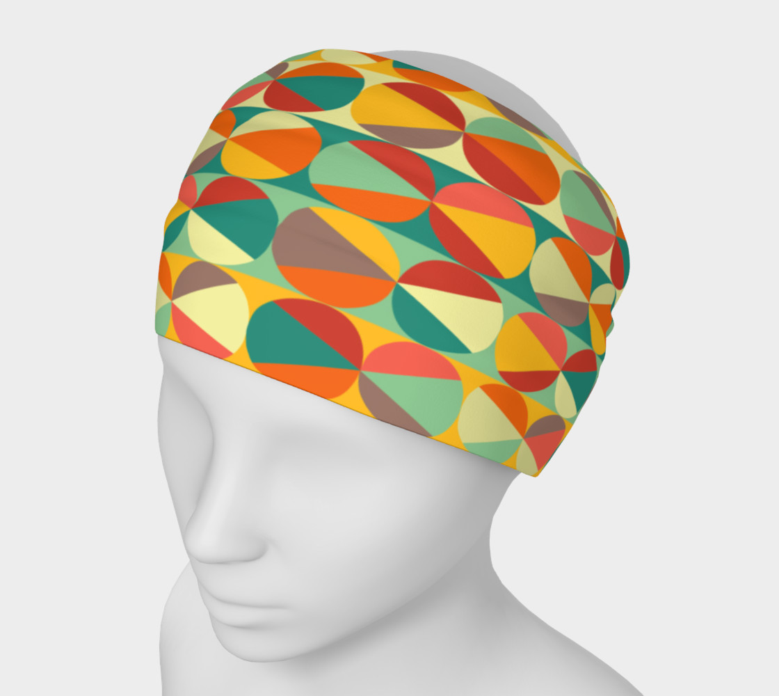 Retro geometric pattern headband preview #1