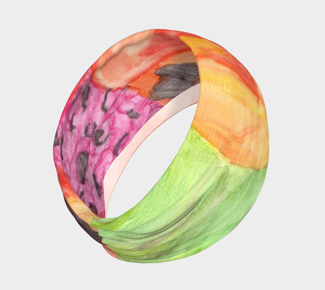 Giant Orange Poppy Headband preview #2
