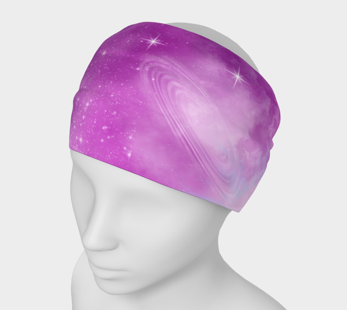 Pink Galaxies Pastel Goth Yoga Headband preview #1