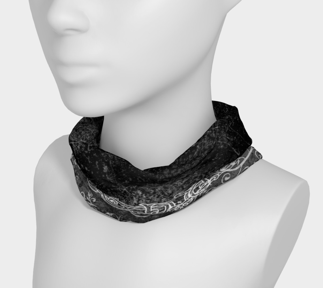 Grunge Lace Damask Goth Stretch Headband preview #3