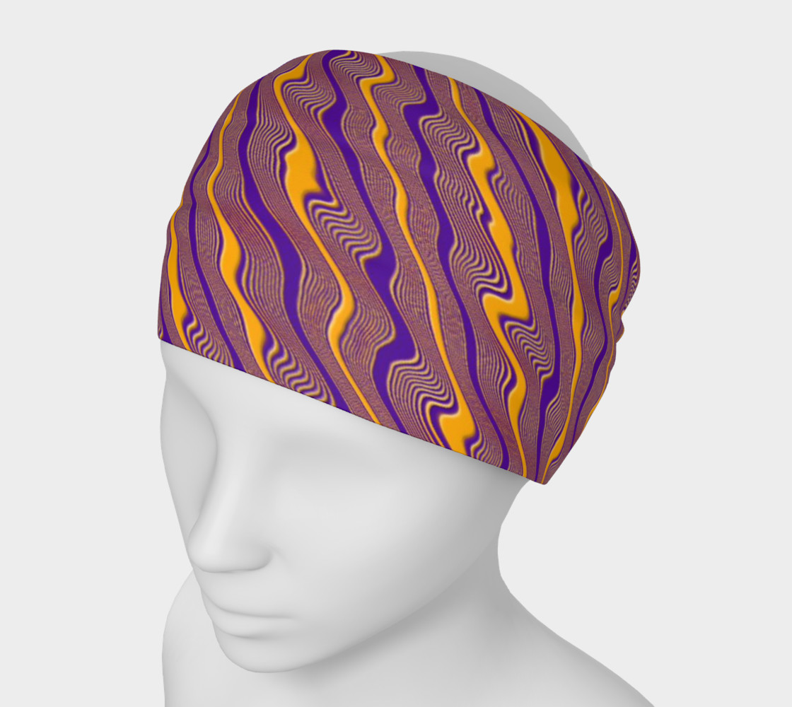 Orange and Purple Crazy Stripes Headband thumbnail #2