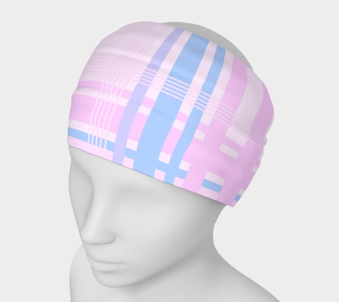 Aperçu de Pink Plaid Headband #1