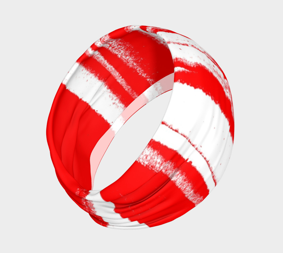 Red White Stripe Headband preview #2
