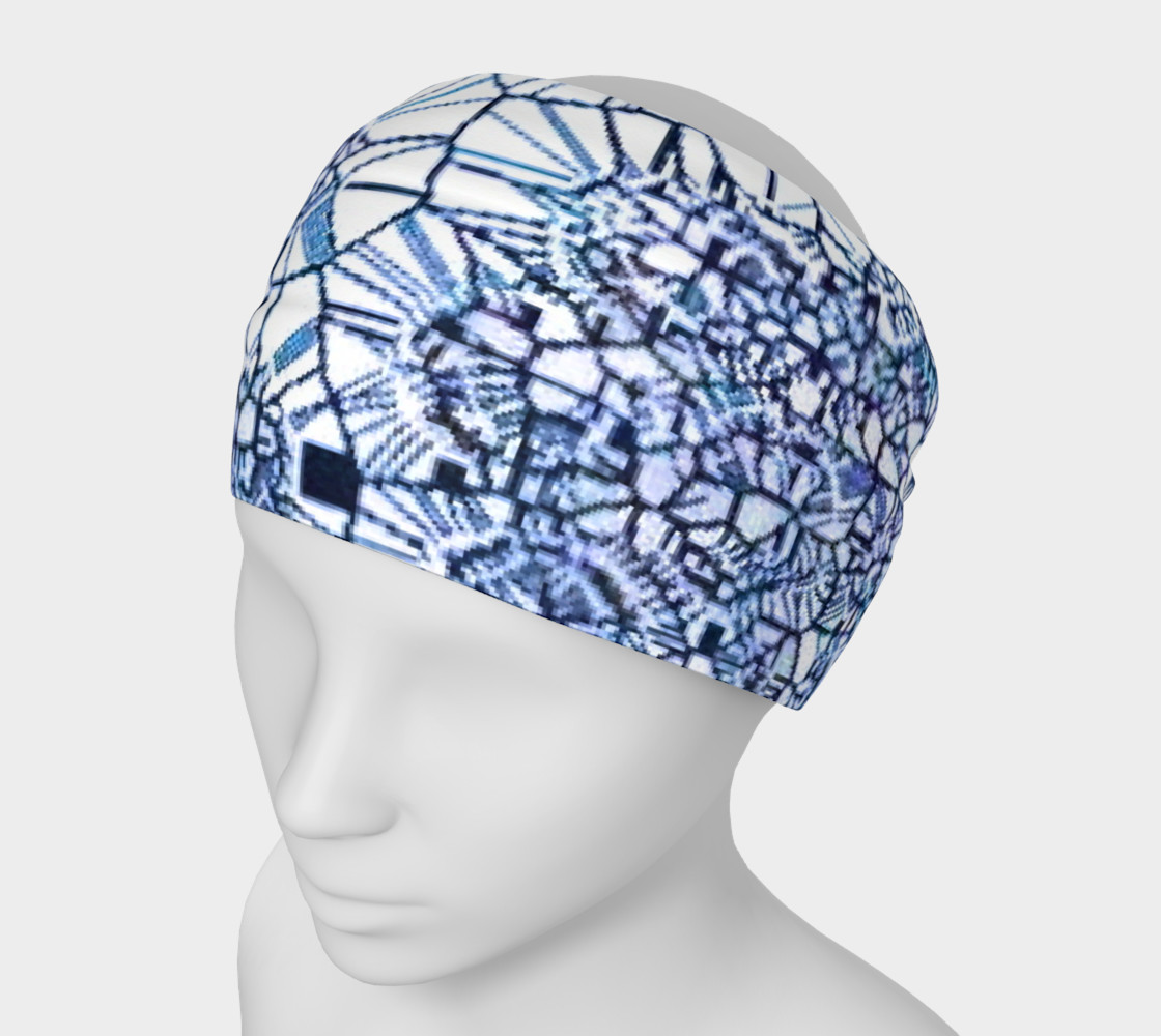 blue abstract head band preview #1