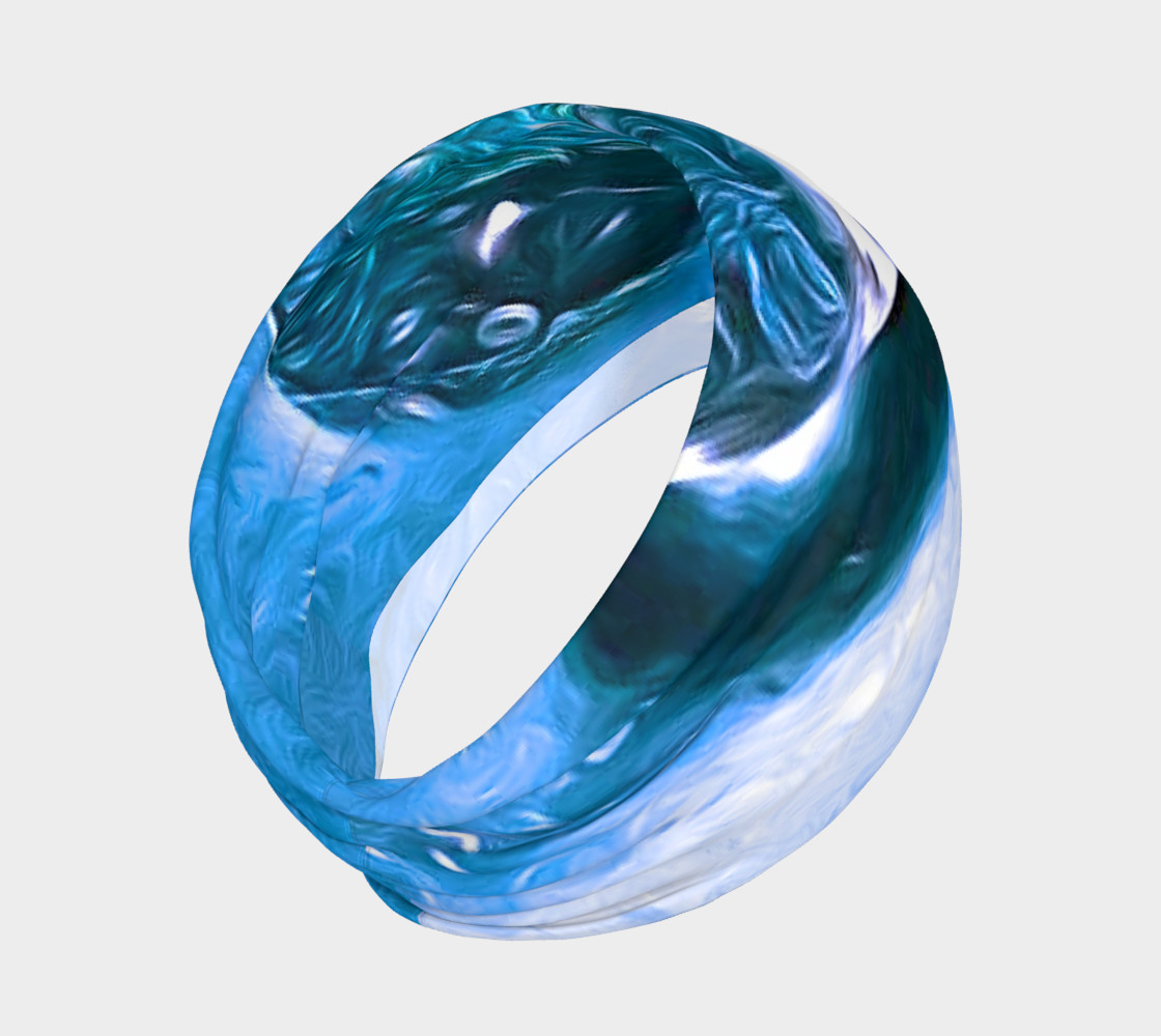 water heart in blue head band preview #2